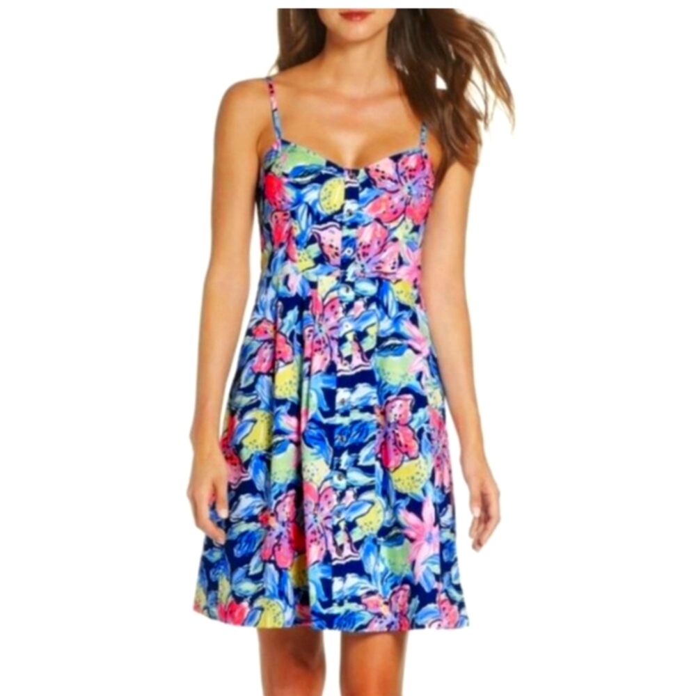 Lilly Pulitzer Easton Dress in Nauti Blue Capris Soleil